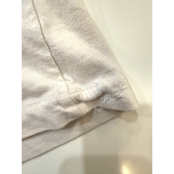 AC/DC Shirt Womens Small White Band Rock Graphic Back Print Thrashed Y2K Fader - Picture 8 of 10